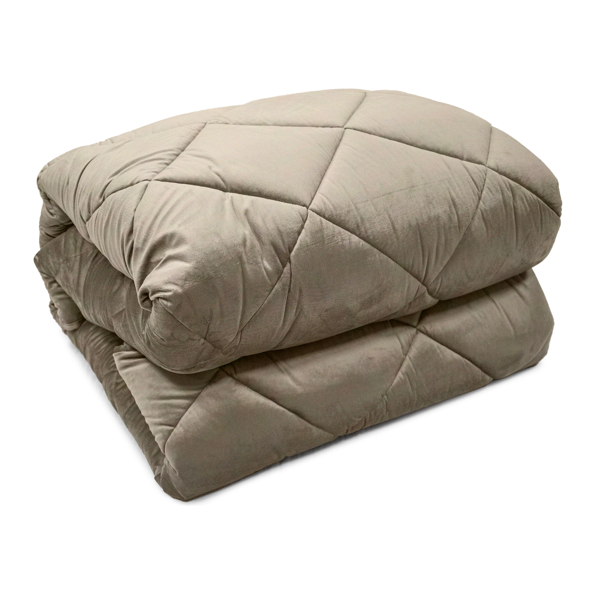 TRAPUNTA INVERNALE MATRIMONIALE IN VELLUTO TORTORA PRODOTTO ITALIANO