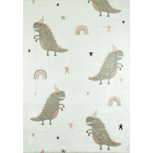 HAPPY - Tapis dinosaure vert pour chambre enfant et bébé