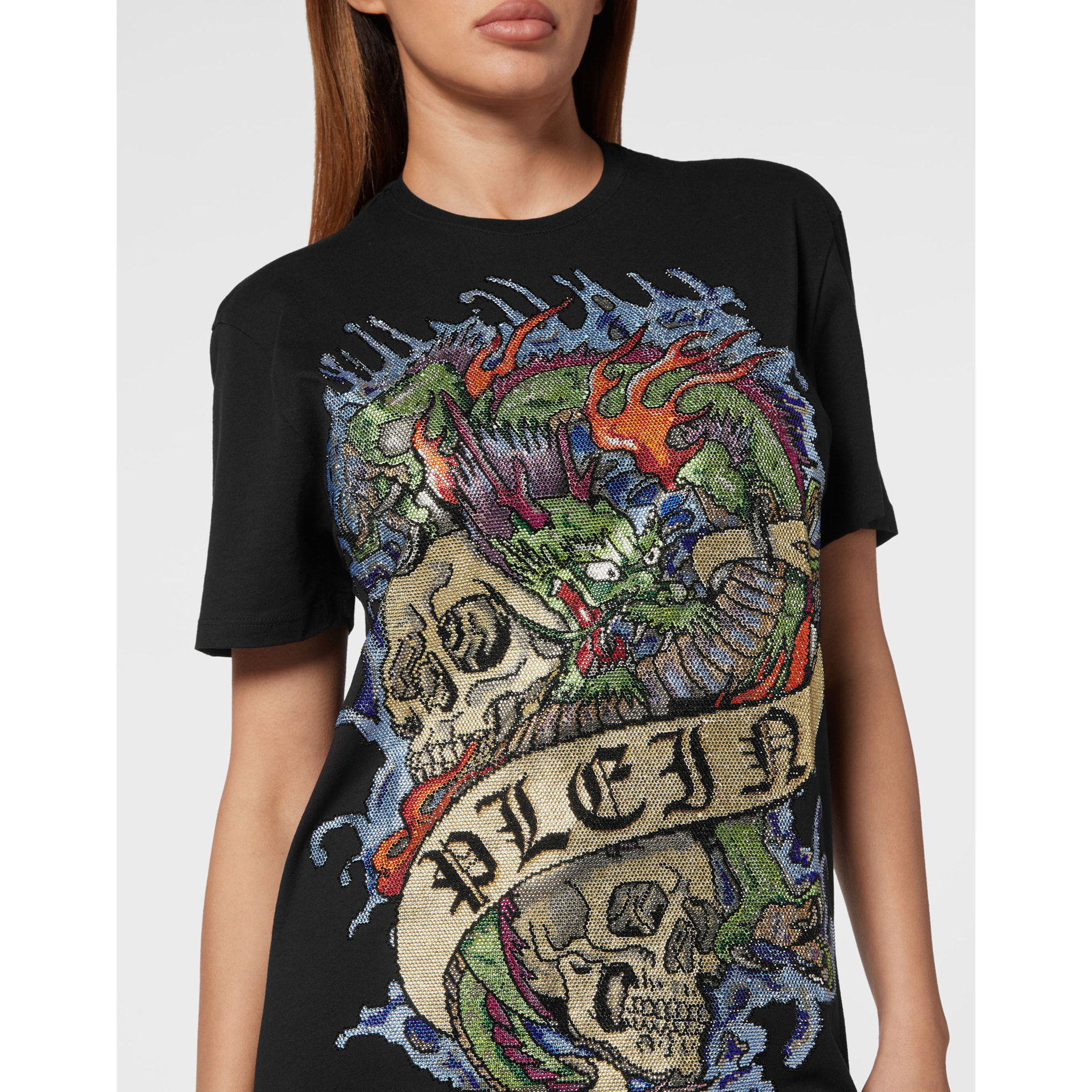 PHILIPP PLEIN T-Shirt Dress Short TATTOO