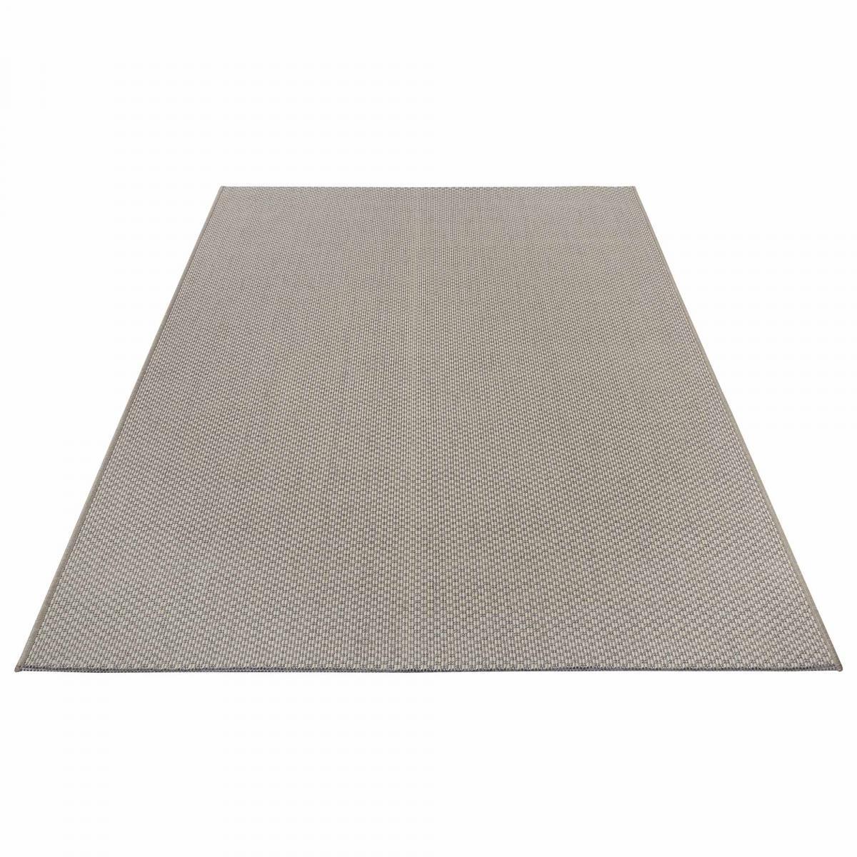 Tapis exterieur kilim géométrique, structure tissée résistante, vasa
