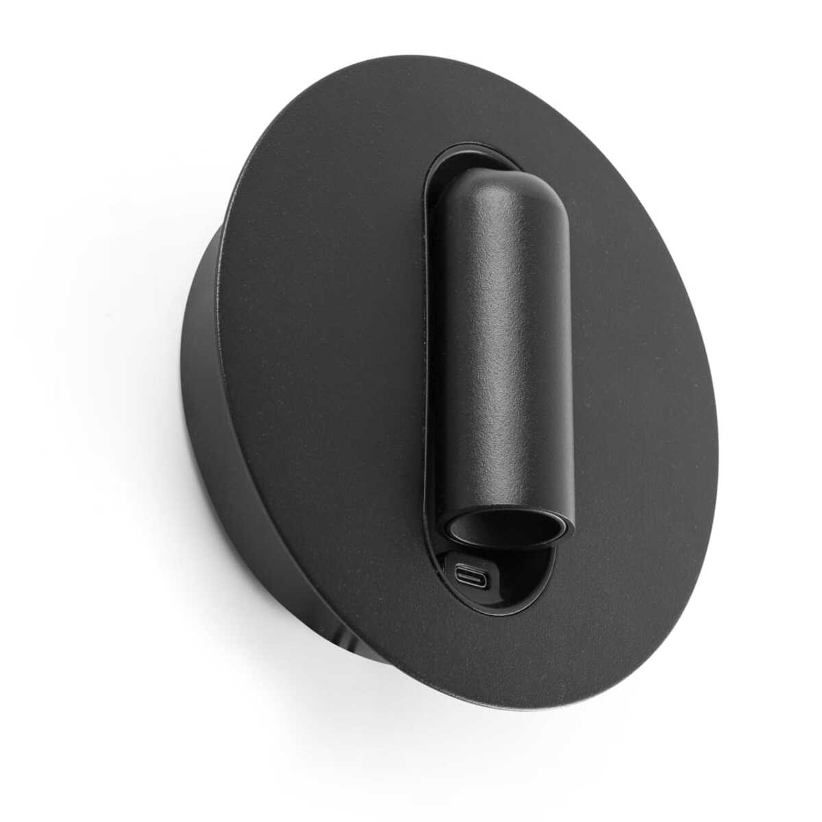 TIMIT USB C Lampada da parete lettore nero