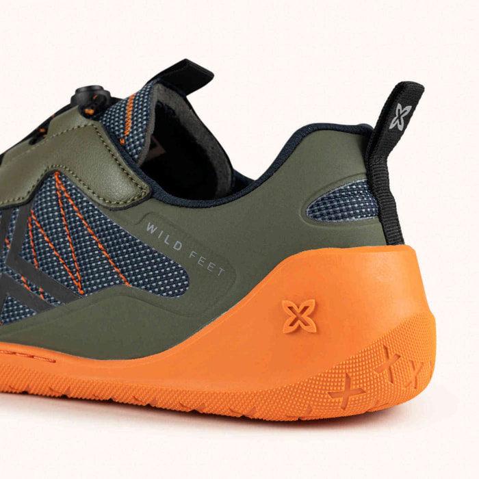 MUNICH FREESTEP 02 Zapatillas Barefoot Estilo Sport Verde y Naranja