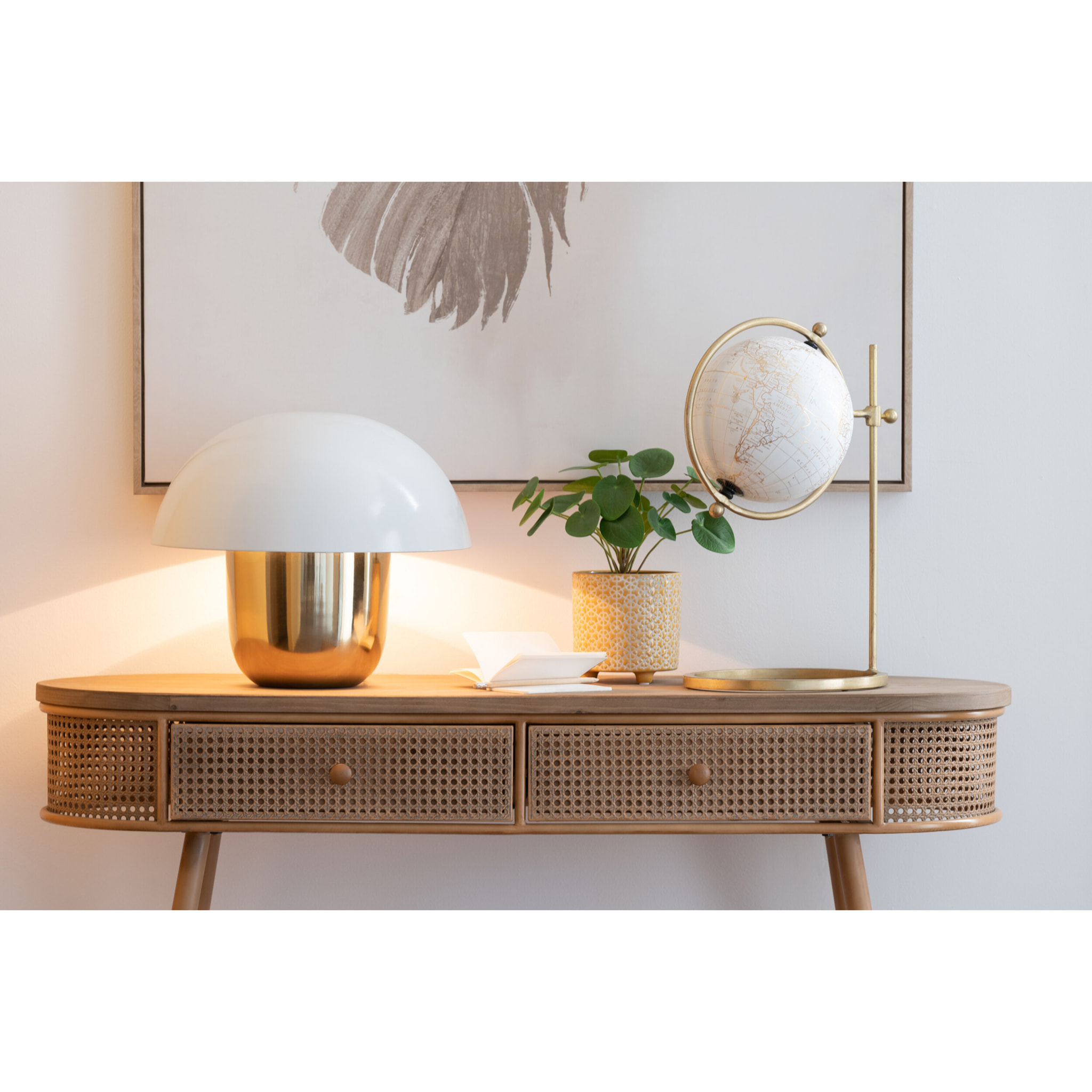 J-Line globe Cercle Ajustable - métal/plastique - or/blanc - small