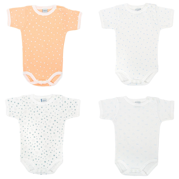 Pack 4 Body Ab. Hombro Manga Corta