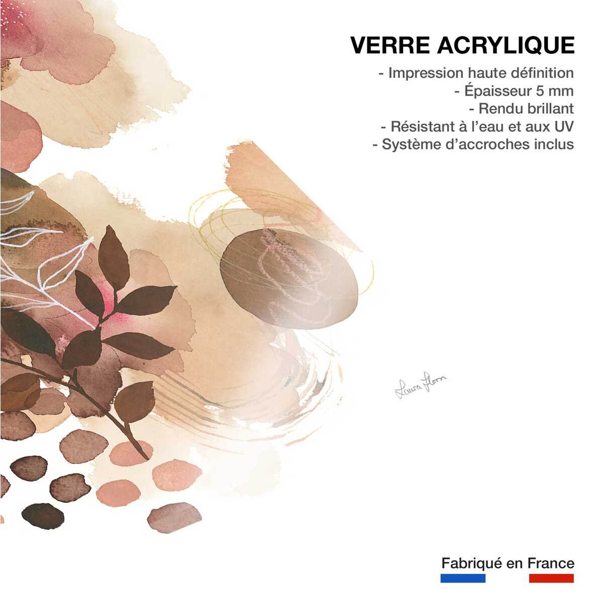 Tableau deco Bonheur floral Tableau plexiglas