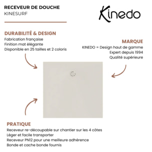 Receveur KINEDO Kinesurf Nova 140X90 Lin mat