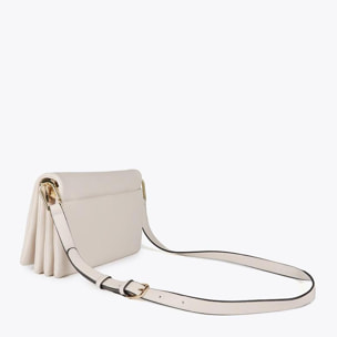 Borsa a tracolla in ecopelle con tre scomparti e patta