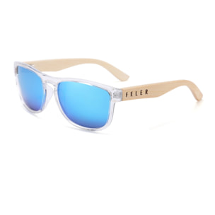 Gafas de Sol Feler 1512M-4 Polarizadas de Madera Unisex 52 mm