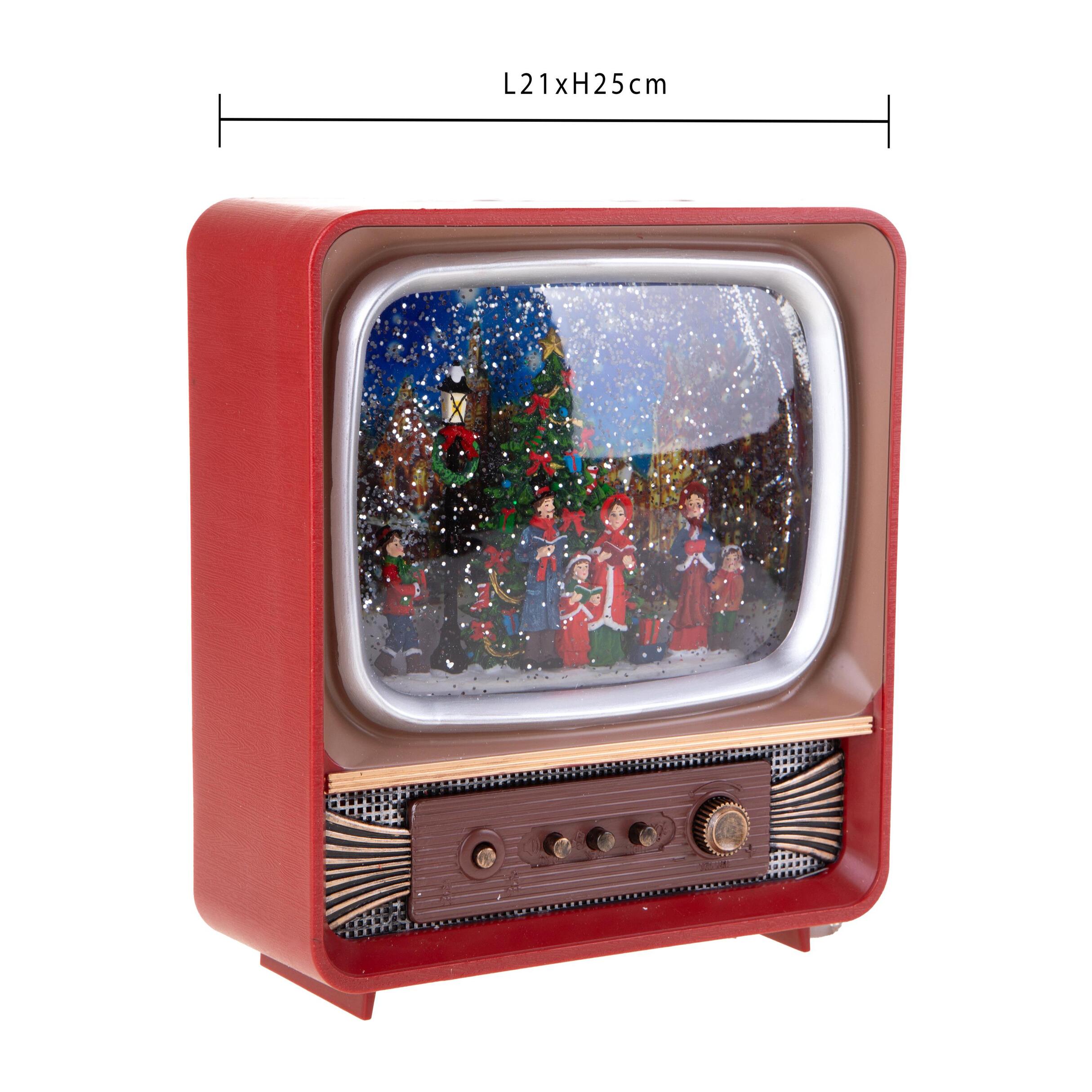 Tv con Cantori + Led - Pezzi 1 - Colore Rosso - 21,6x25,2Hx8,6cm - Bianchi Dino