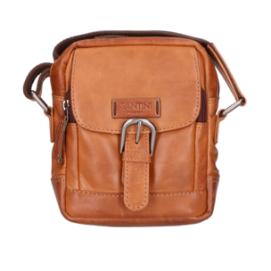 Borsa a tracolla unisex vera pelle - Modello False - 100% Made in Italy - 15.0 x 19.0 x 5.0 cm