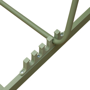 Lot de 2 chiliennes CYPRUS - textilène vert sauge/structure vert sauge