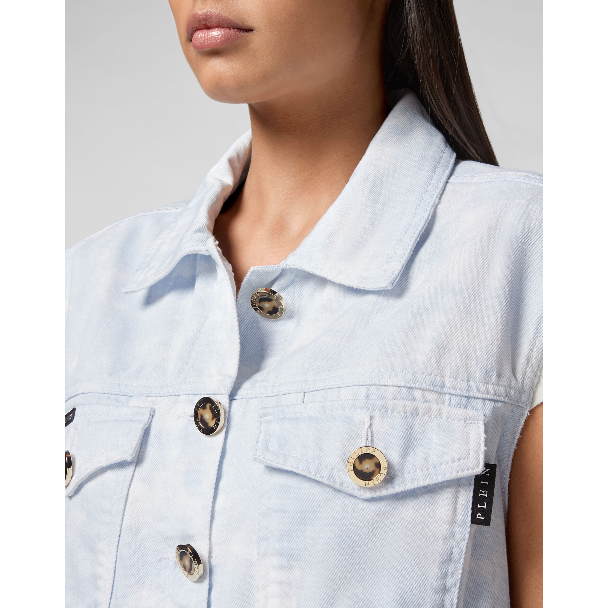 PHILIPP PLEIN Denim Vest Oversize