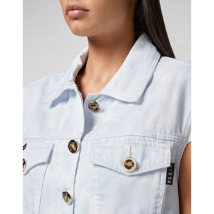 PHILIPP PLEIN Denim Vest Oversize