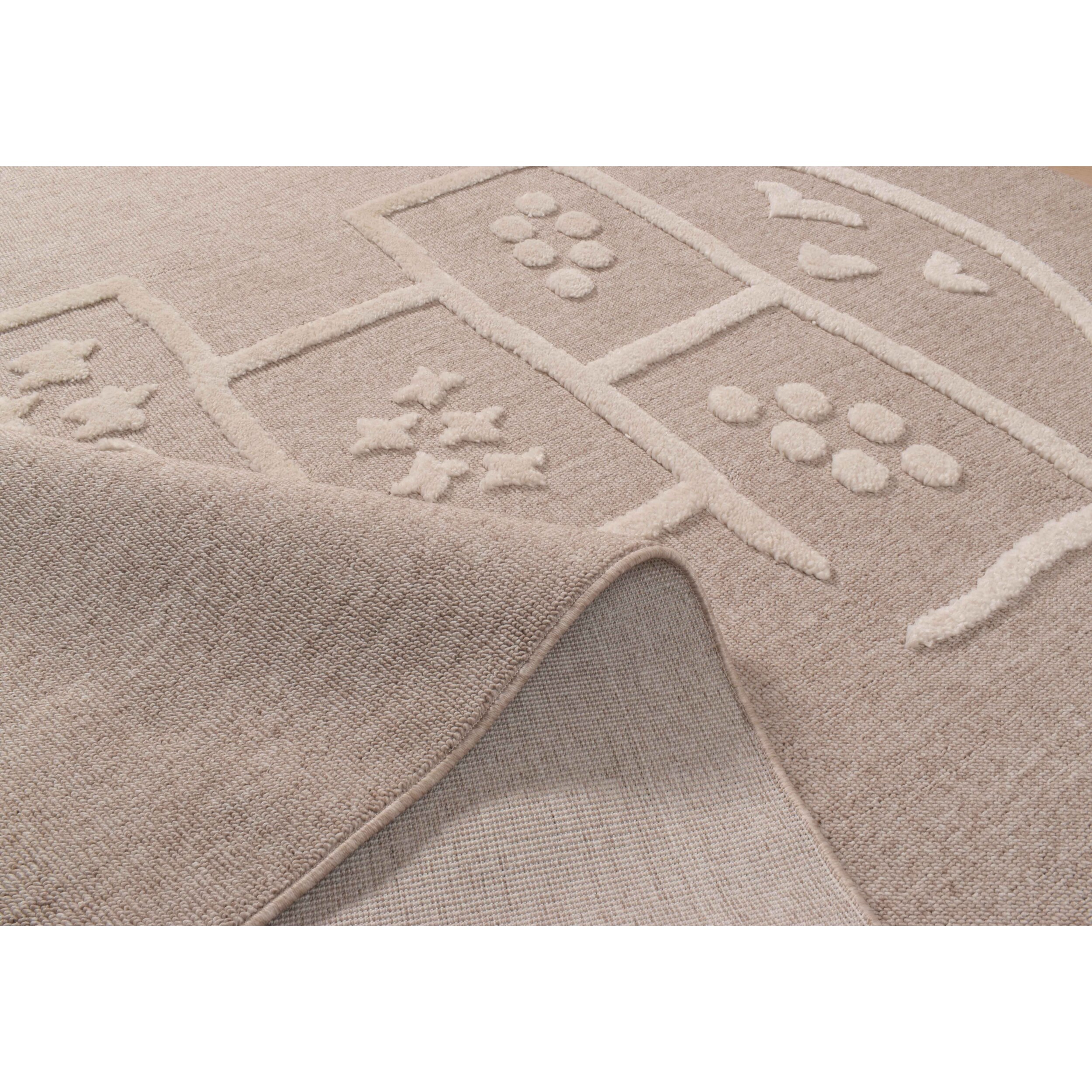 Bambi - tapis enfant motif marelle, beige