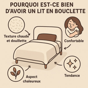 Lit coffre Futura | Ouverture électrique avec télécommande | Espace de stockage jusqu'à 900 L | Bouclette | Gris