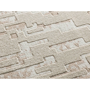 BARESA Alfombra abstracta con relieve en tonos beige, varias medidas disponibles