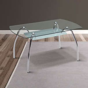 Mesa de comedor Ove Cristal - Cromo