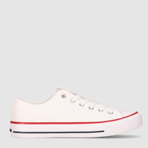 Deportivos de Tejido - Blanco - Tacón: Bajo