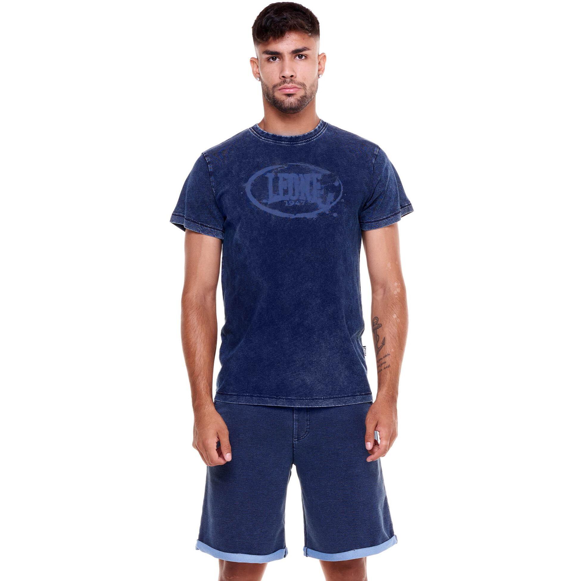 T-shirt da uomo denim wash Indigo