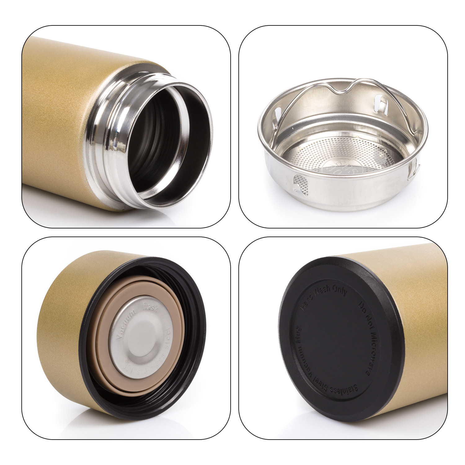 Termo sportivo da 500ml con indicatore di temperatura intelligente. Bottiglia d'acqua isolata sottovuoto, fino a 12 ore di mantenimento del calore.