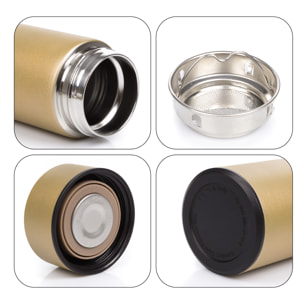 Termo sportivo da 500ml con indicatore di temperatura intelligente. Bottiglia d'acqua isolata sottovuoto, fino a 12 ore di mantenimento del calore.