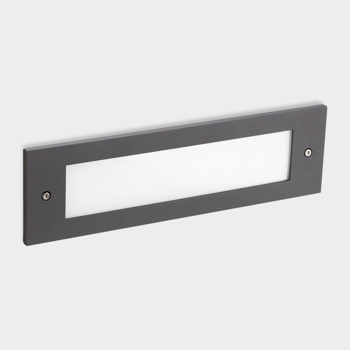 LEDS C4 Micenas Led Pro Empotrable de pared de uso exterior para iluminar frontalmente en luz de led blanco neutro 4000K color gris