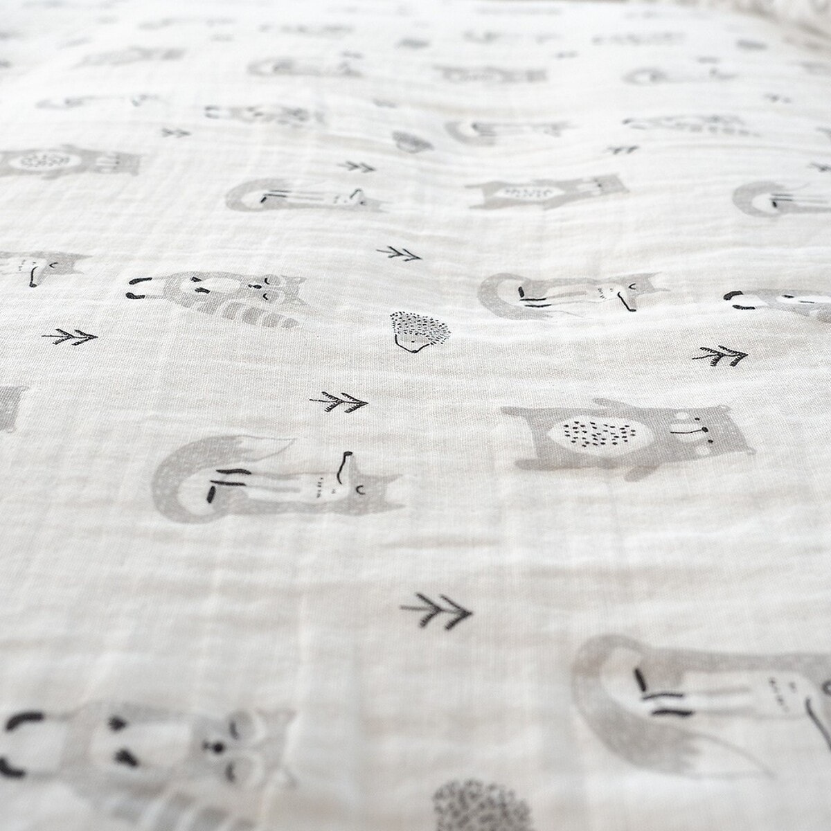 Parure Housse De Couette 2pcs 100%gaze De Coton 57fils Foret