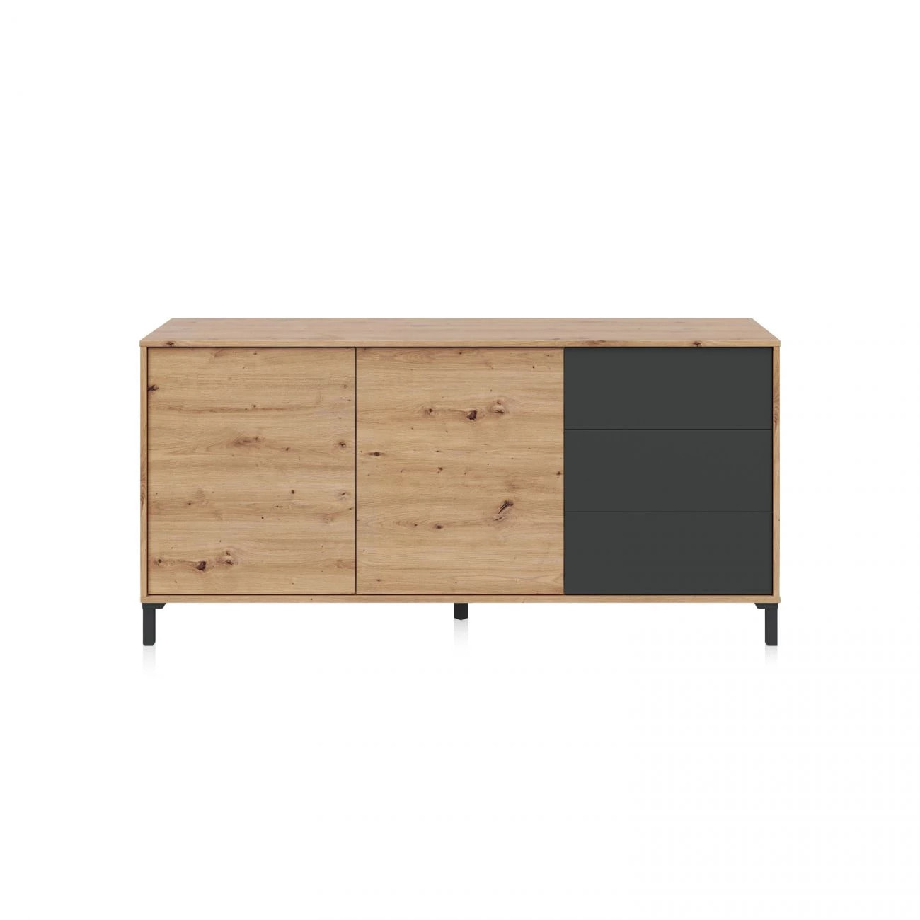 Aparador Lea Gris Antracita - Roble Nodi
