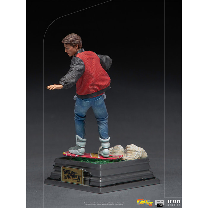 Ritorno al Futuro 2 Figura Marty Mcfly Hoverboard 20 cm Iron Studios