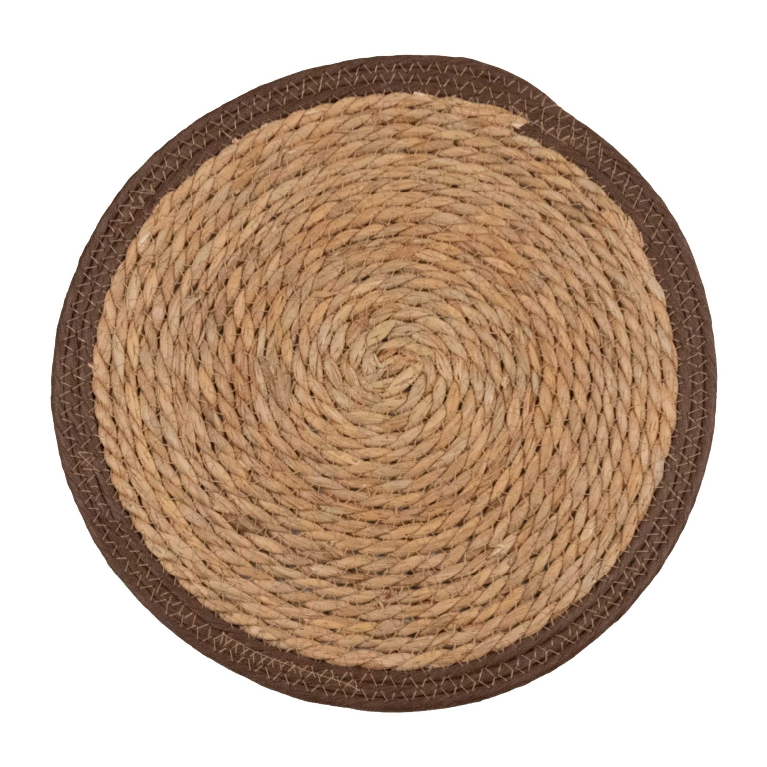 Set de table rond en jute rigide tressée - Taupe