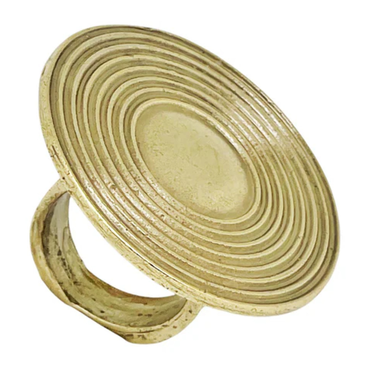 Anillo con disco "Azca" en dorado T15