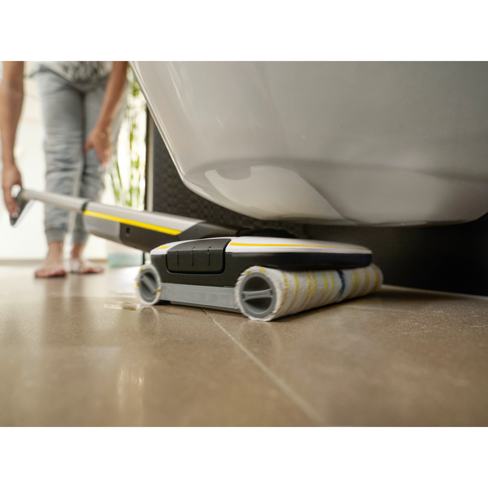 Nettoyeur de sols sans fil Karcher FC 7 Cordless Plus Stone *EU - Autonomie 45 min- 500 tr/min- Rouleaux spécial carrelage