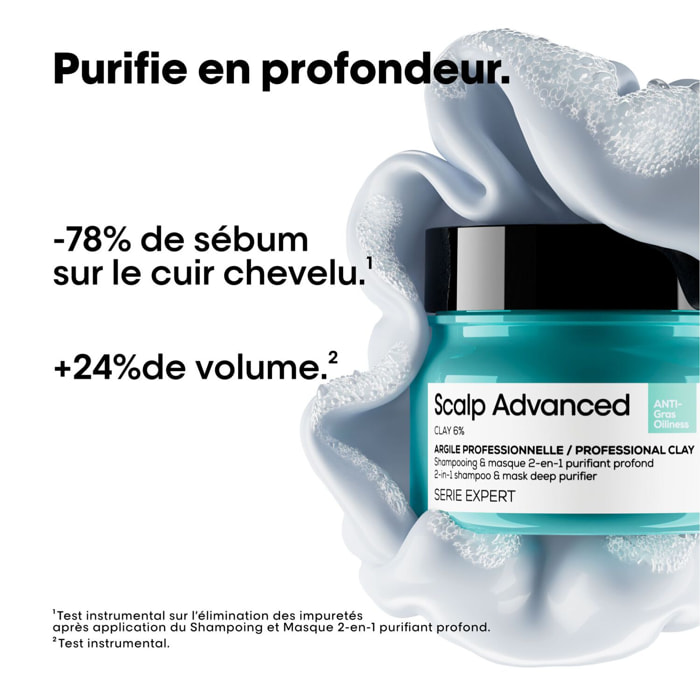 Scalp Advanced - Argile 2-en-1 Purifiante Anti-Gras 250 ml