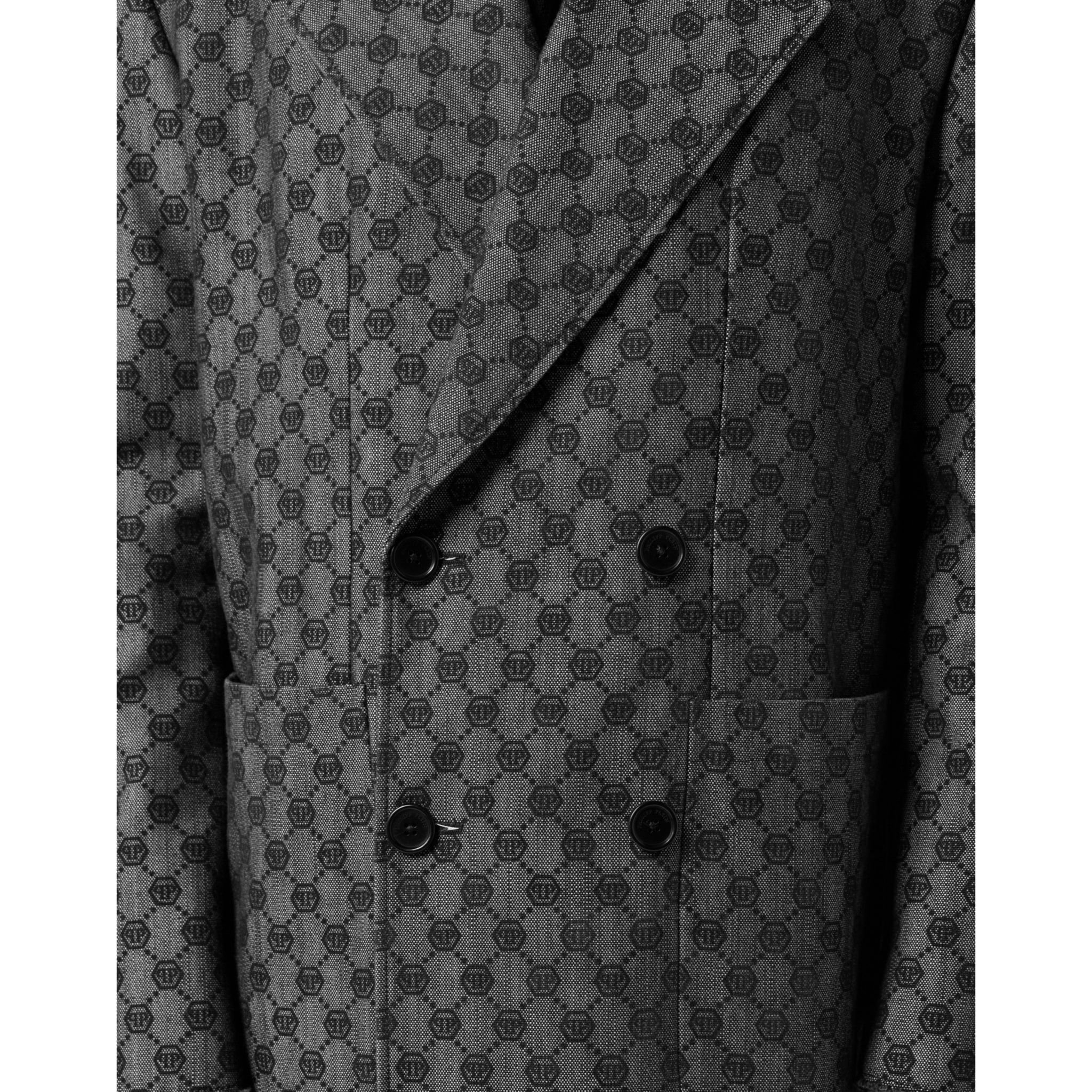 PHILIPP PLEIN Denim Coat Jacquard Monogram