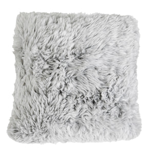 Coussin Imitation Fourrure Doux - Gris