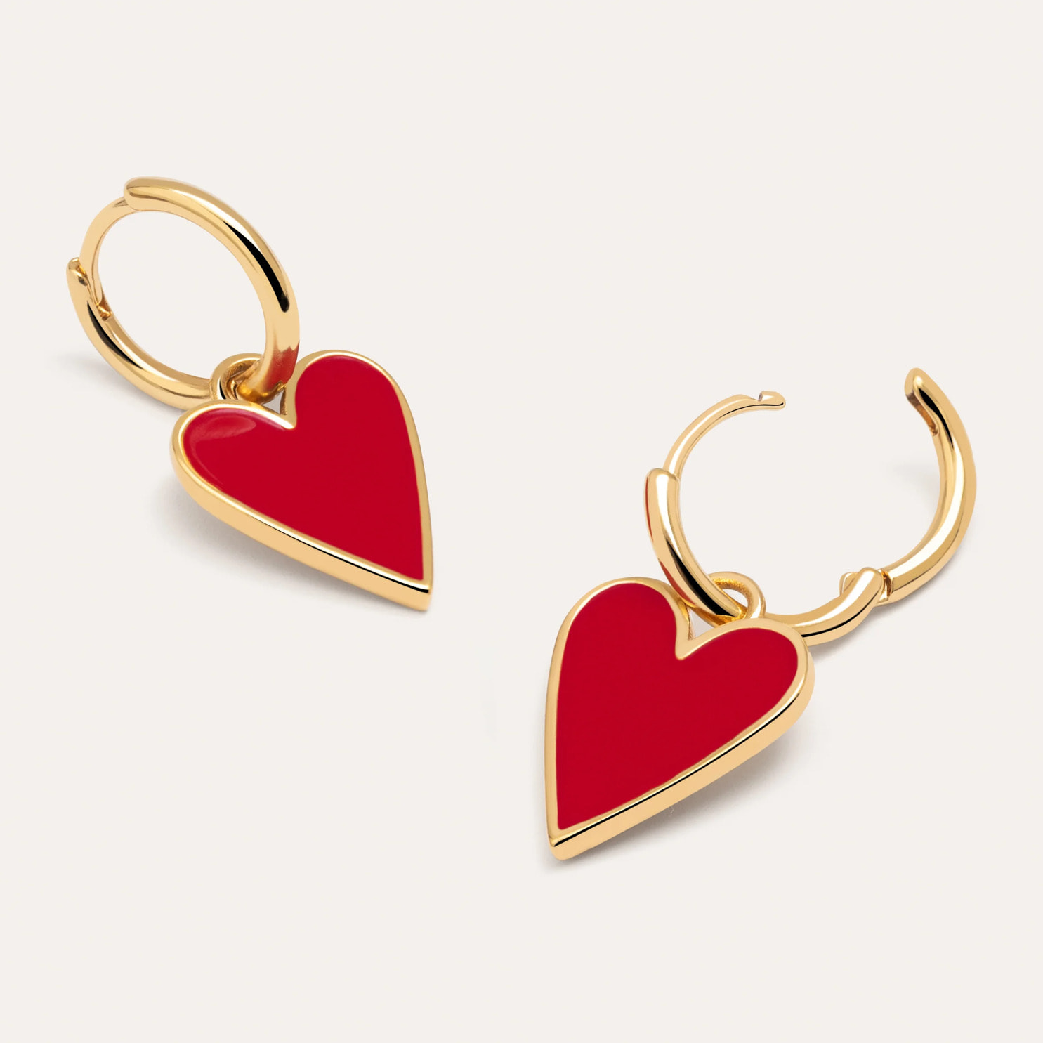 Pendientes Lovely Heart Baño Oro