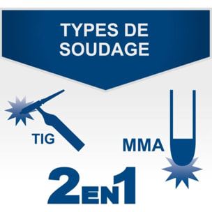 Poste à souder digital WIG1000Multi - Multi procédés TIG MMA - 15/160A - AMPS 230V Masque, Eletrodes et Buses incluses - SCHEPPACH - 5906611901
