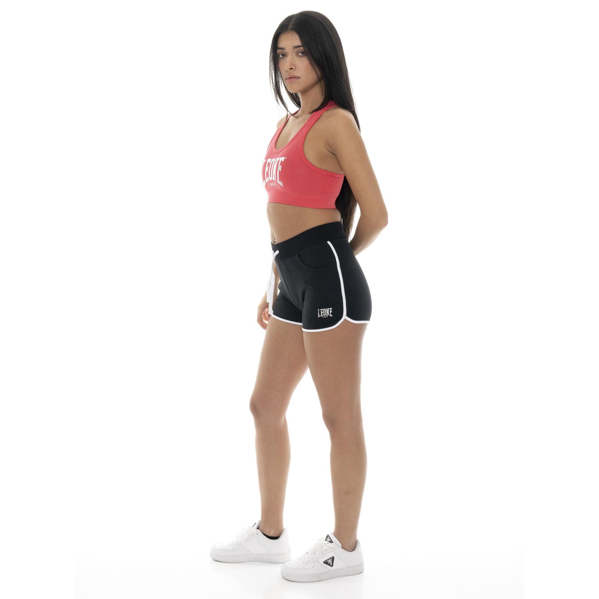 Pantalón corto de mujer Leone Basic de algodón elástico