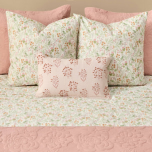 Sábana algodón flores Ferda color verde 100% Algodón percal