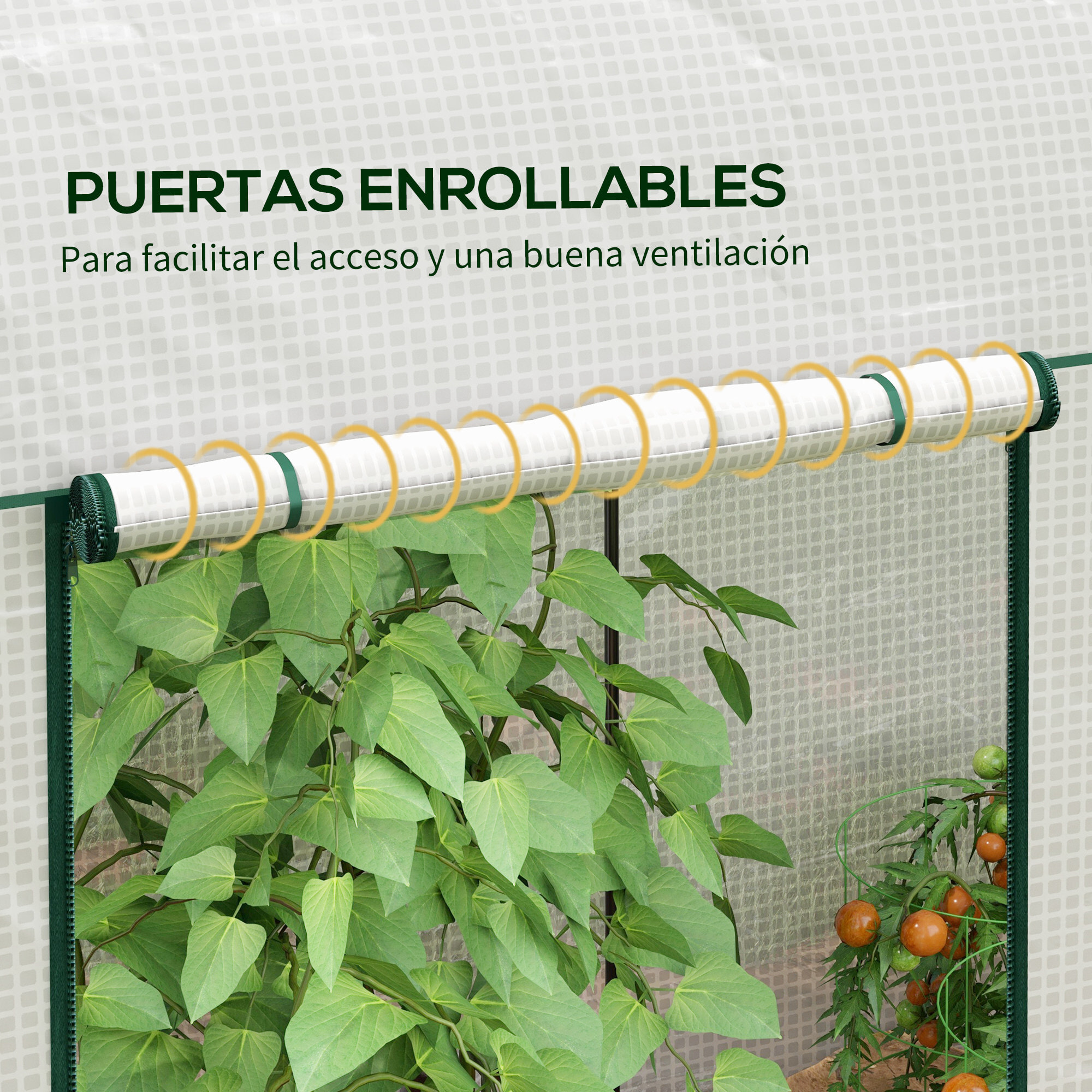Invernadero Pequeño Invernadero de Exterior con Doble Puerta con Cremallera y Cubierta de PE Invernadero para Cultivar Plantas Flores 200x100x178 cm Blanco