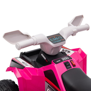 Quad Eléctrico para Niños 6V, Quad para Niños de 18-36 Meses con Avance y Retroceso, Velocidad de 2,5 km/h, Rosa