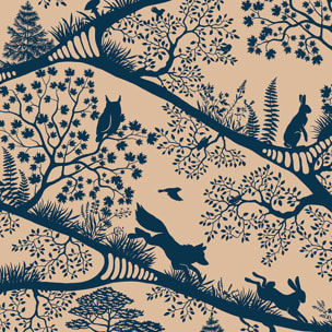 Papier peint forêt ludique chambre enfant Intissé