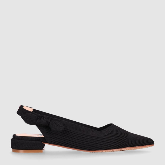 Zapatos de Tejido - Negro - Tacón: 3 cm