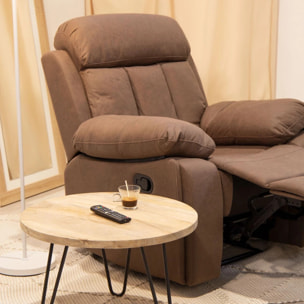 Sillón relax con reposapiés elevable en chocolate 93 cm Kendal Chocolate