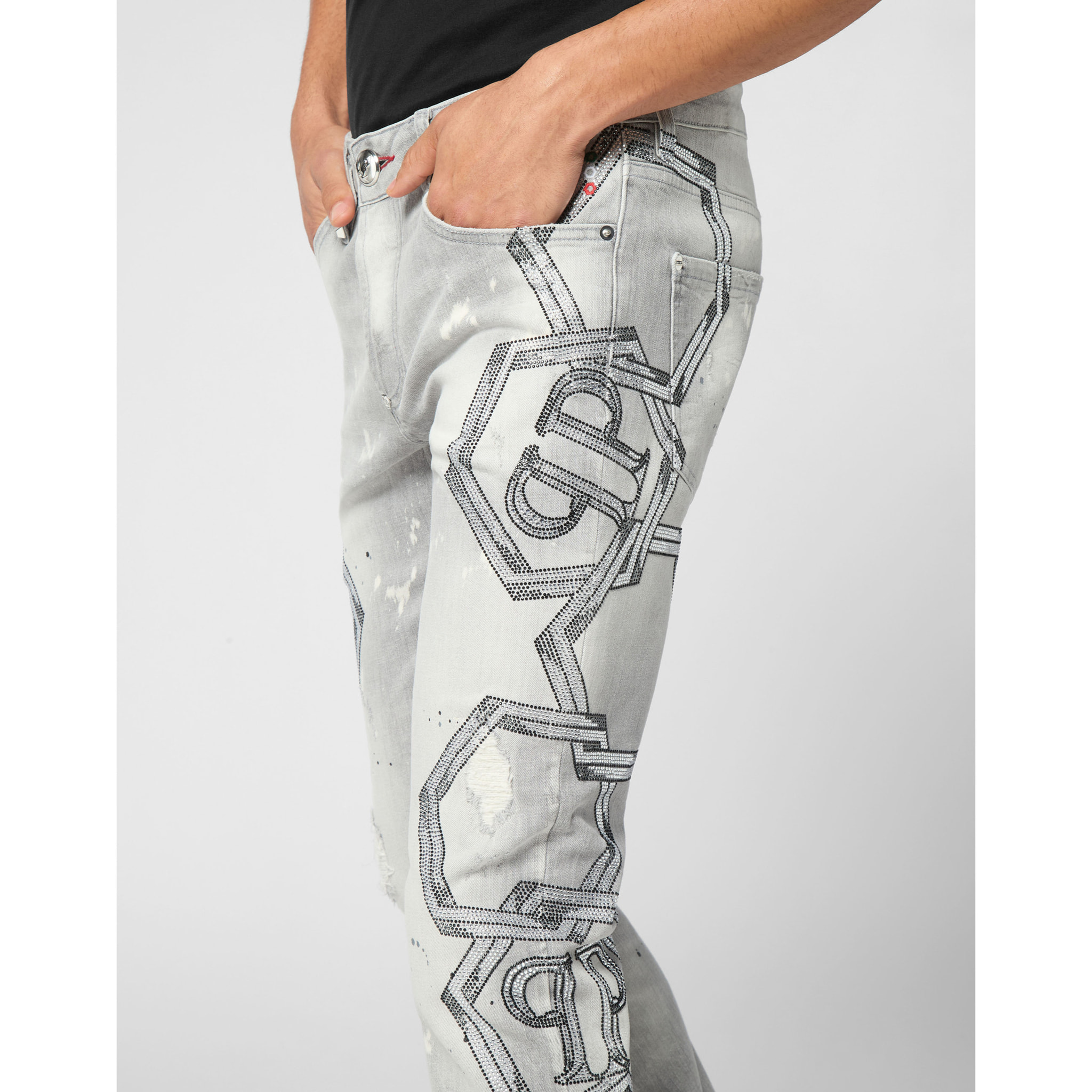 PHILIPP PLEIN Vaqueros de corte recto