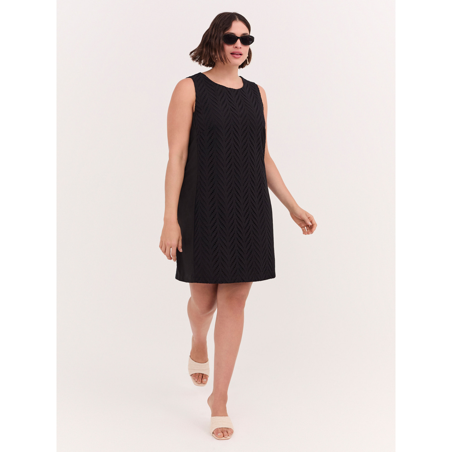 Fiorella Rubino - Vestido tubo GLAM en sangallo - Negro