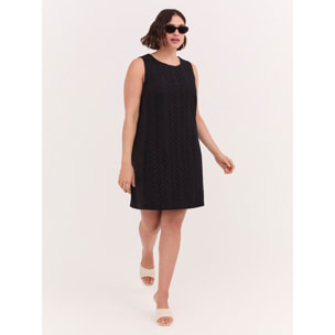 Fiorella Rubino - Vestido tubo GLAM en sangallo - Negro