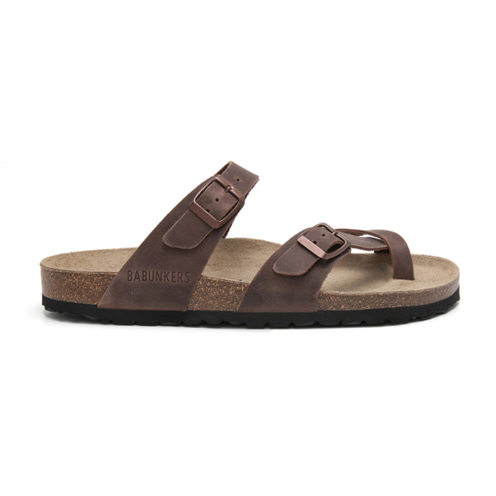 SANDALIA BABUNKERS MARRON