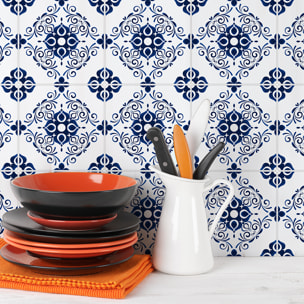 Stickers muraux - Sticker Mural Carrelage adhésif Cuisine Salle de Bain - 9 STICKERS CARREAUX DE CIMENT AZULEJOS CLIO