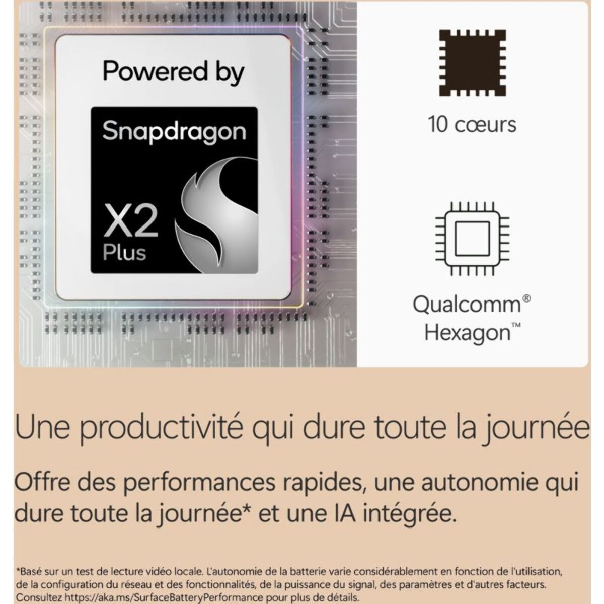 Ordinateur portable MICROSOFT SURFACE LAPTOP 8e DUNE 13,8" Tactile Snapdragon X plus 16 Go RAM LPDDR5x SSD 512 Go Copilot+PC